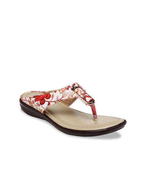 

Butterflies Women Beige Printed PU Open Toe Flats