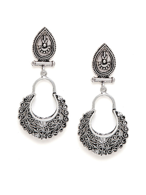 

ZeroKaata Silver Plated Handcrafted Classic Drop Earrings