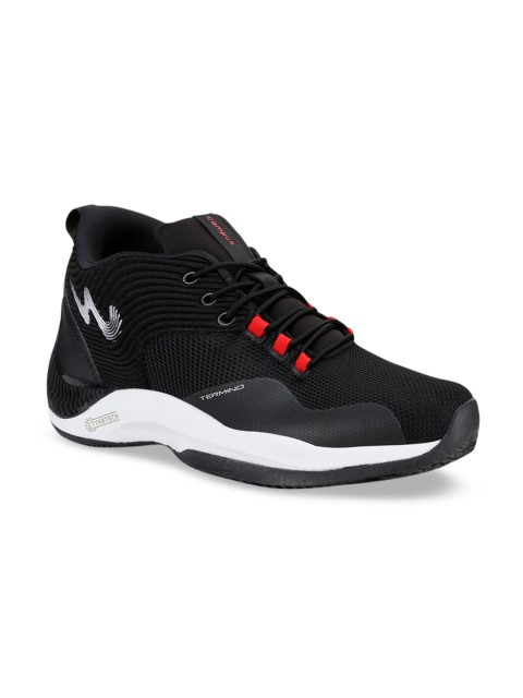 

Campus Men Black Self-Design Termino Running Shoes