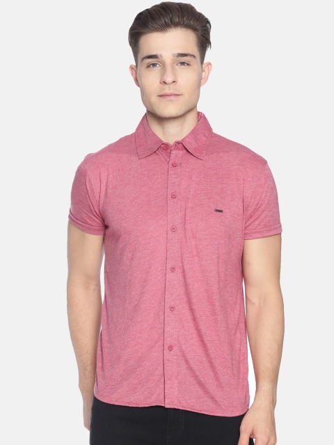 

T-Tog Men Red Slim Fit Solid Casual Shirt