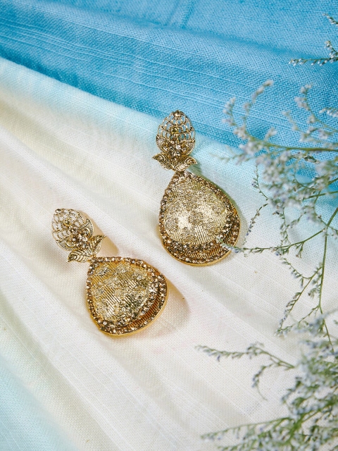 

ZeroKaata Gold Plated Handcrafted Classic Drop Earrings