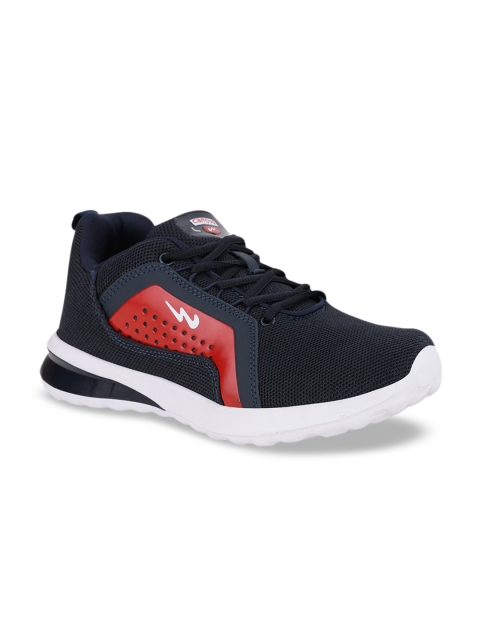 

Campus Men Navy Blue & Red Woven Design Running Shoes