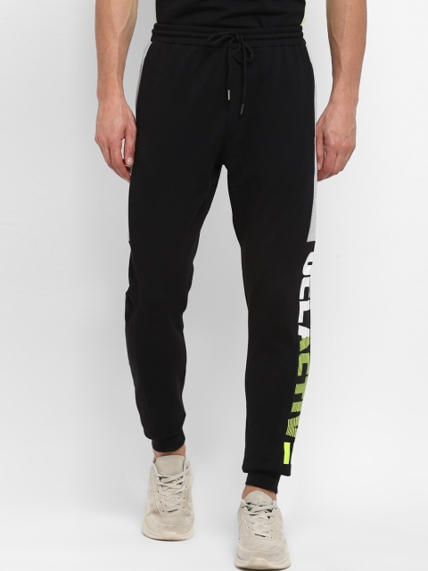 

UCLA Men Black Solid Straight-Fit Joggers