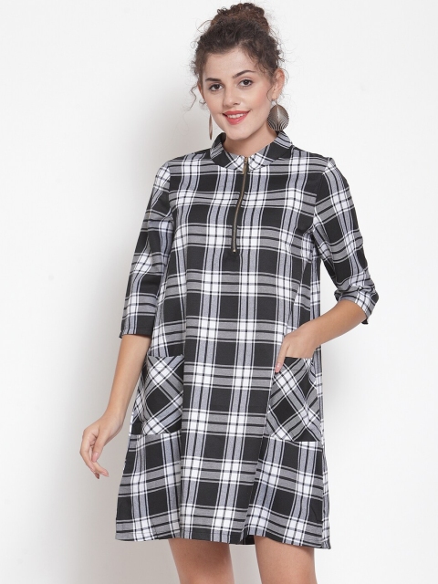 

Global Republic Women Black Checked A-Line Dress