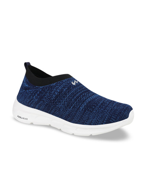 

Campus Men Navy Woven Design Walking Shoes, Navy blue