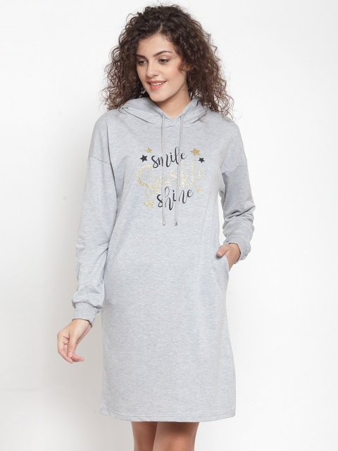 

Global Republic Women Grey Printed T-shirt Dress