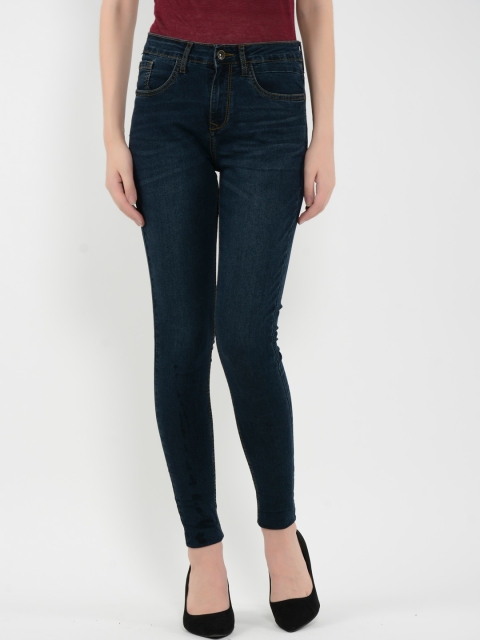 

Carrera Women Navy Blue Skinny Fit Mid-Rise Clean Look Stretchable Jeans