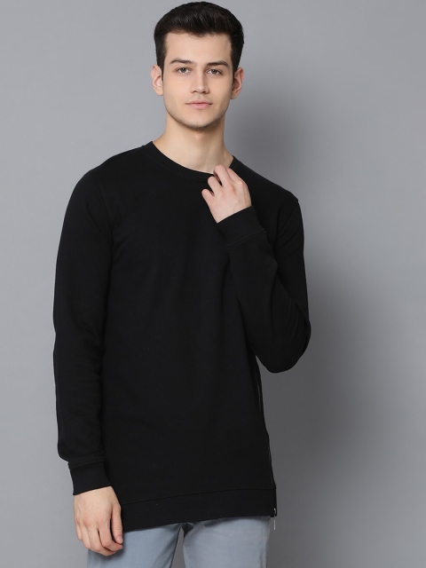 

LINDBERGH Men Black Solid Sweatshirt