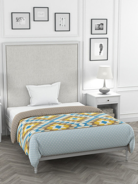 

Portico New York Blue Geometric Heavy Winter 120 GSM Single Bed Comforter