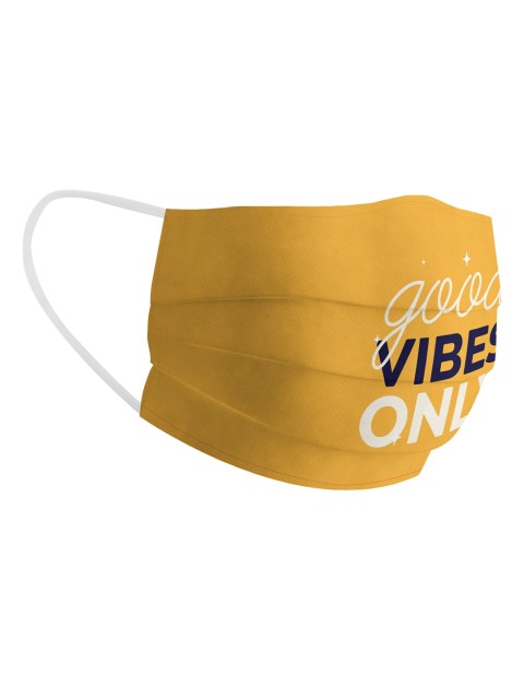 

Soxytoes Unisex Yellow Printed 4-Ply Anti-Viral Reusable Cotton Face Mask