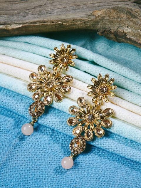 

ZeroKaata White Gold Plated Handcrafted Classic Drop Earrings