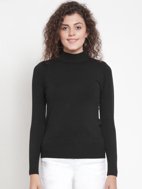 

Global Republic Women Black Solid Pullover Sweater