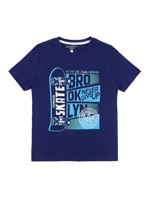 

POPPERS by Pantaloons Boys Navy Blue Printed Round Neck T-shirt