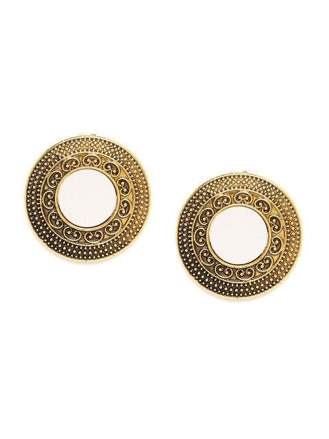 

ZeroKaata Gold-Plated Circular Drop Earrings