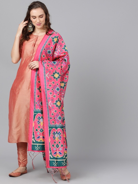 

AKS Couture Pink Bandhani Print Dupatta