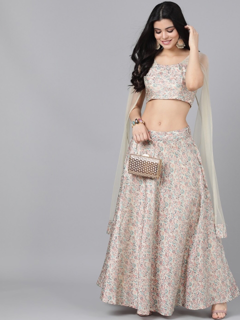 

AKS Couture Multicoloured Ready to Wear Lehenga & Blouse with Dupatta, Multi
