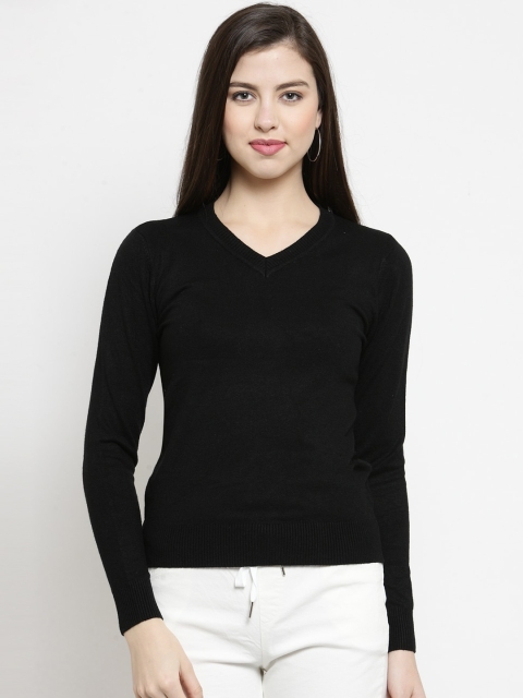 

Global Republic Women Black Solid Pullover Sweater
