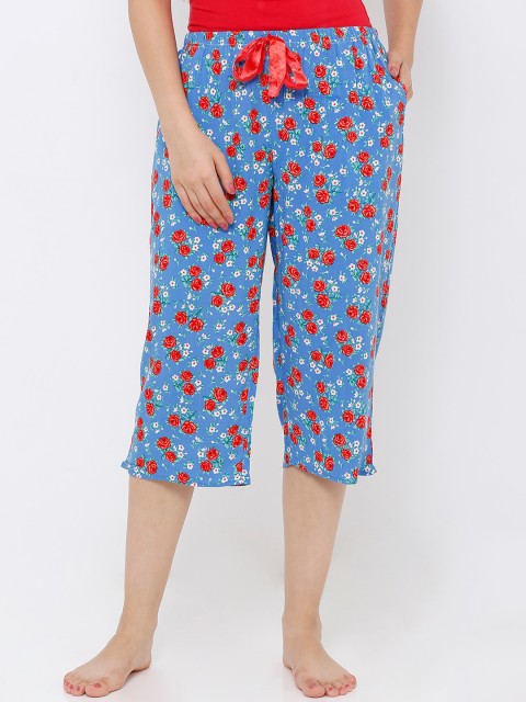 

Heart 2 Heart Women Blue & Red Printed Aspen Lounge Capris LC81NASPEBL