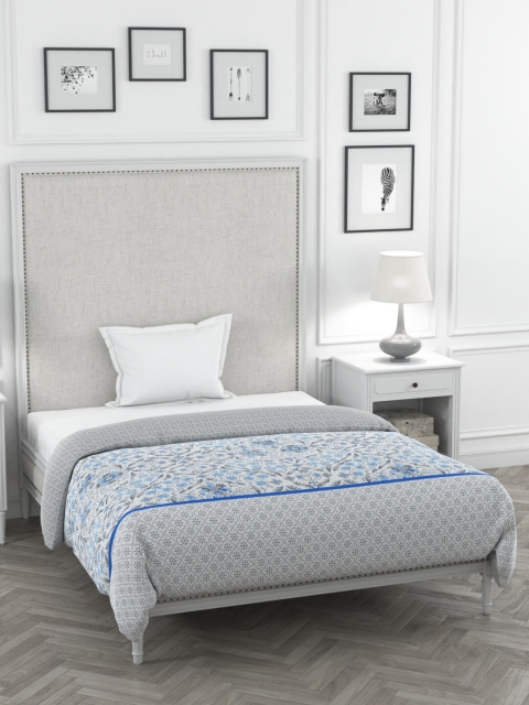 

Portico New York Grey & Blue Floral Heavy Winter 120 GSM Single Bed Comforter