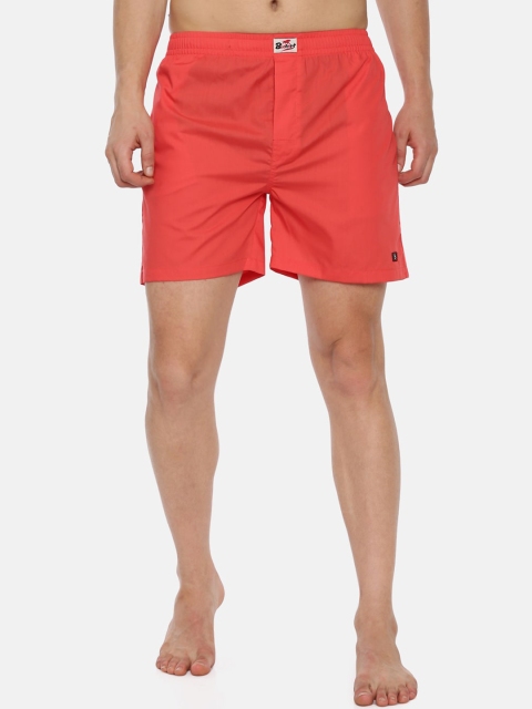 

Bushirt Men Red Solid Pure Cotton Boxers BX00119