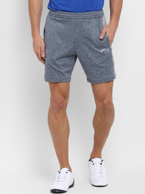 

UCLA Men Navy Blue & Grey Colourblocked Sports Shorts