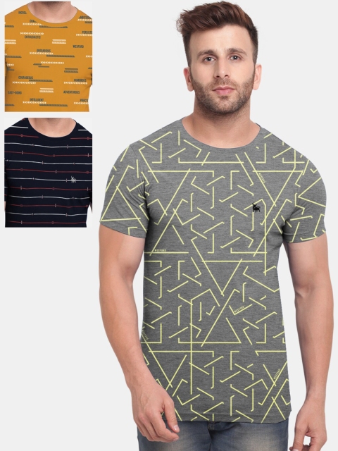 

BULLMER Men Multicoloured Printed Round Neck T-shirt, Multi
