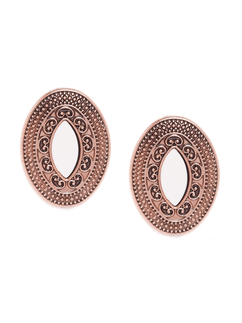 

ZeroKaata Gold Plated Oxidised Oval Studs