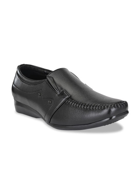 

ELIXIR MAN Black Men Brown Textured Formal Slip-Ons