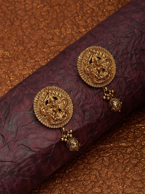 

Fida Gold Plated Temple Circular Studs