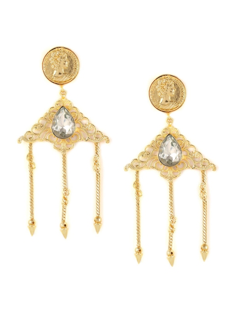 

ZeroKaata Gold-Plated Geometric Drop Earrings