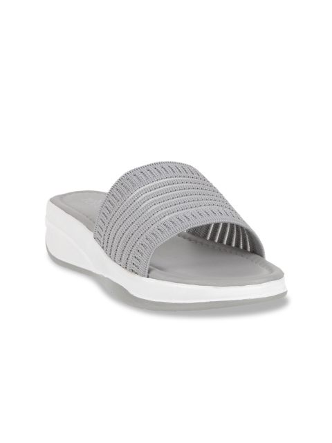 

SHUZ TOUCH Women Grey Woven Design Wedges