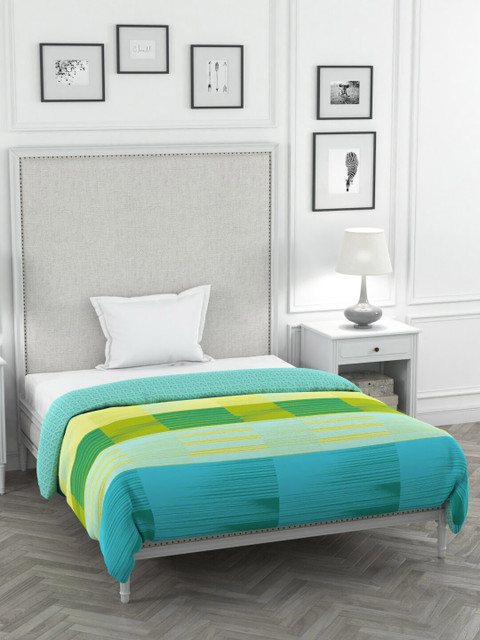 

Portico New York Blue & Green Checked Heavy Winter 120 GSM Single Bed Comforter