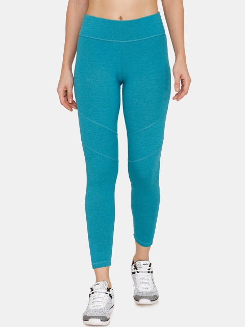 

Zelocity by Zivame Women Turquoise Blue Solid Tights