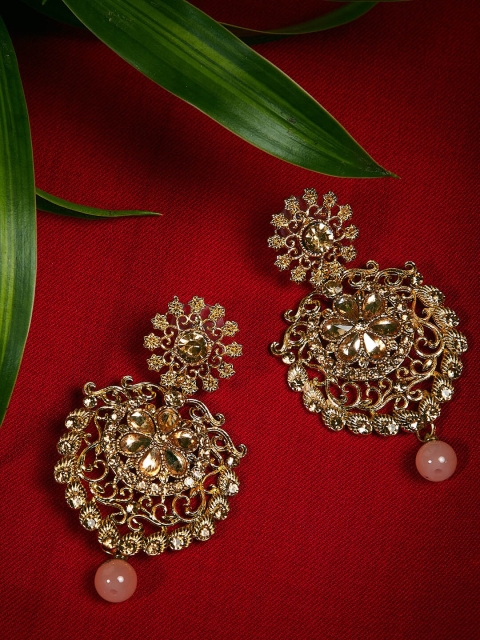 

ZeroKaata Gold Plated Handcrafted Classic Drop Earrings