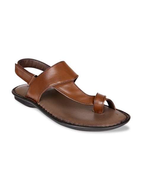 

San Frissco Men Brown Comfort Leather Sandals