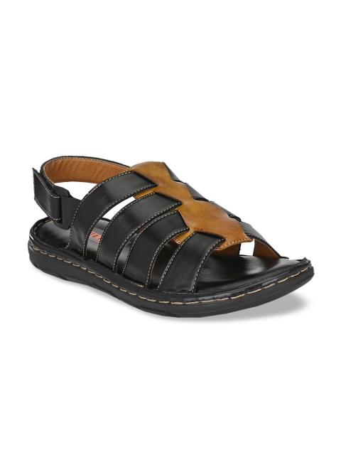 

ELIXIR MAN Men Black & Brown Fisherman Sandals