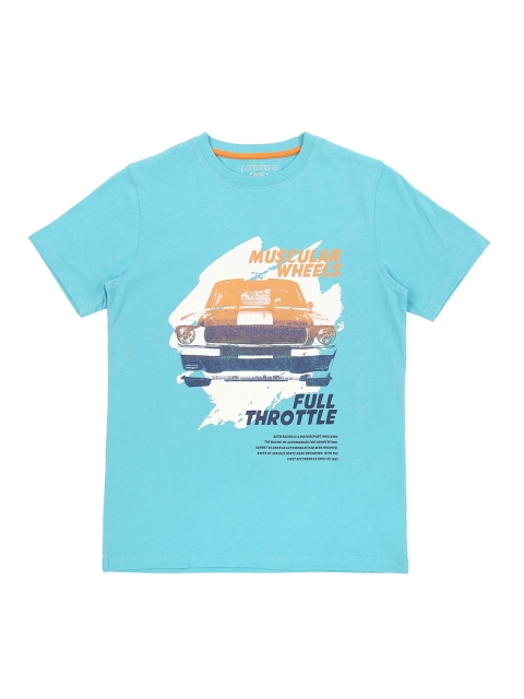 

POPPERS by Pantaloons Boys Blue & White Printed Round Neck T-shirt