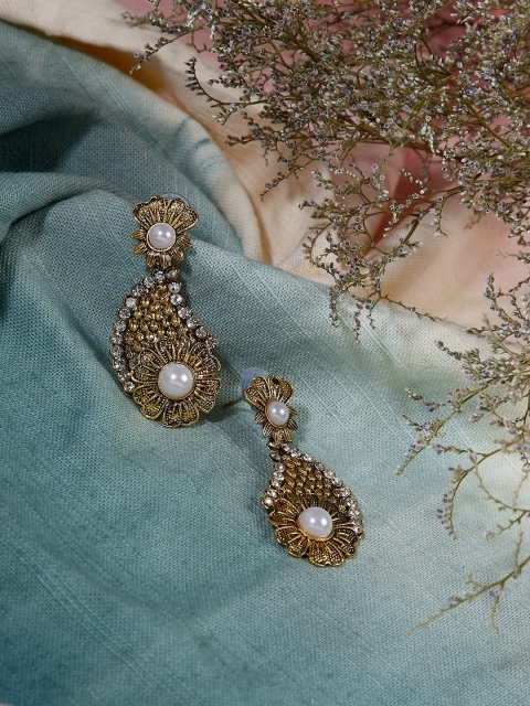 

ZeroKaata Gold Plated Handcrafted Classic Drop Earrings