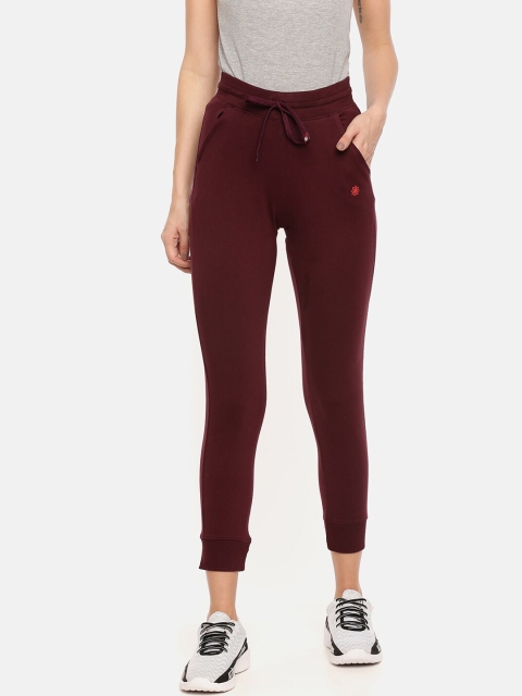 Dollar Missy Women Burgundy Solid Joggers