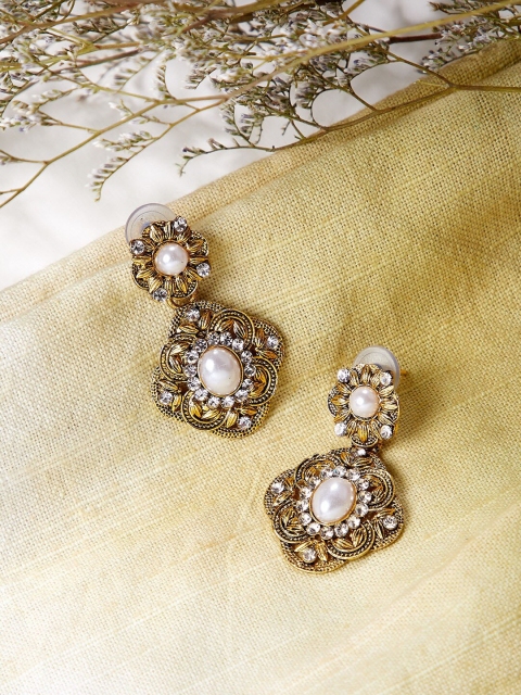 

ZeroKaata Gold Plated Handcrafted Classic Drop Earrings