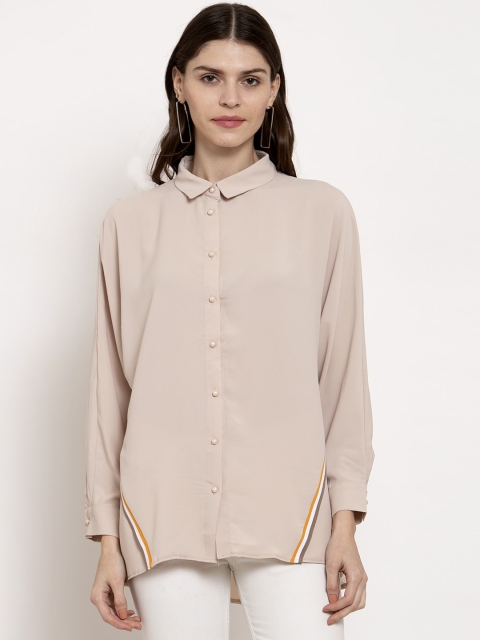

Global Republic Women Beige Regular Fit Solid Casual Shirt