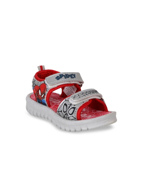 

Kids Ville Boys Grey Spiderman Print Sports Sandals