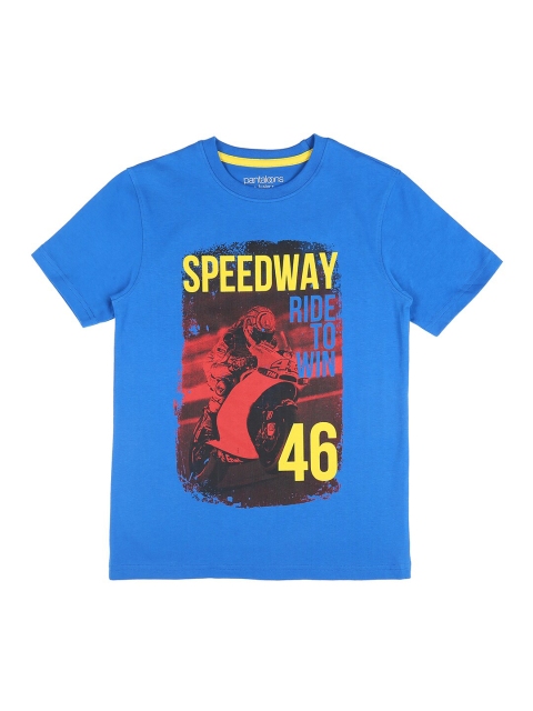 

POPPERS by Pantaloons Boys Blue & Red Printed Round Neck T-shirt