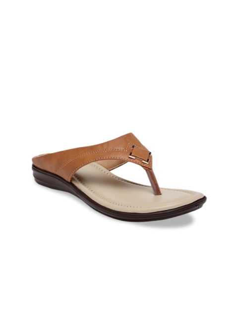 

Butterflies Women Beige Solid PU Open Toe Flats