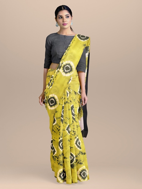 

BharatSthali Green Dyed Handloom Pure Cotton Sustainable Saree