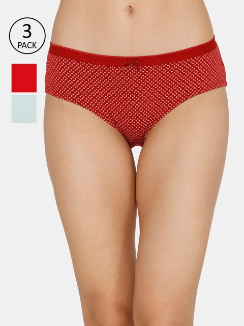 

Zivame Women Pack of 3 Assorted Hipster Briefs ZI2420FASH0BLAK