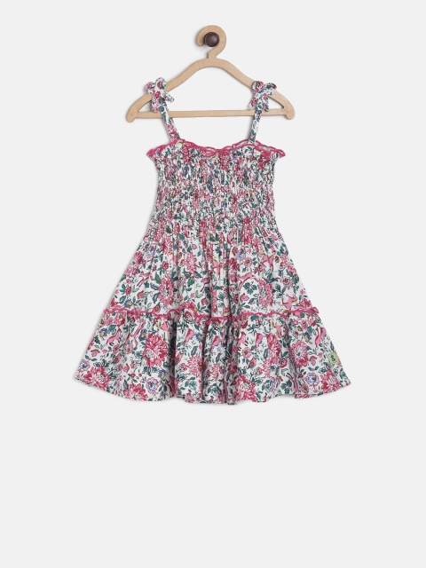 

TALES & STORIES Girls Pink Printed Fit and Flare Dress