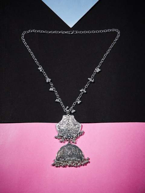 

Battle Shields Silver Oxidised Handcrafted Tribal Jewellery Necklace