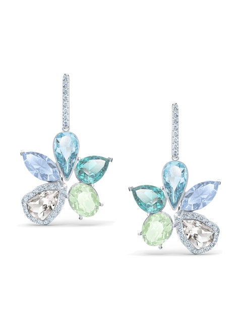 

SWAROVSKI Multicoloured Rhodium Plated Sunny Pierced Earrings, Multi