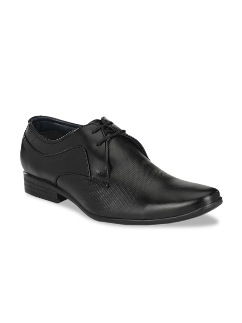 

Azzaro Black Men Black Solid Formal Derbys